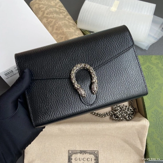 First bag ru mini leather bag Dionysus Gucci chain 0810